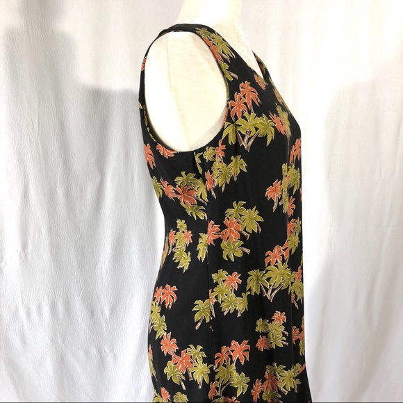 Nani Hawaii Sleeveless Black Palm Tree Print Dress - Picture 4 of 8
